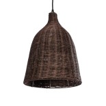 GLOBOSTAR® BAHAMAS 01367 Boho Κρεμαστό Φωτιστικό Οροφής με Ντουί 1 x E27 AC 220-240V IP20 - Καφέ - Μ30 x Π30 x Υ40cm