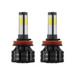 GloboStar® 82047 H11 K9 Line KIT Βασικού Φωτισμού Αυτοκινήτου & Φορτηγού 3rd Generation Can-Bus Series LED CREE CXB COB 100W 14000lm DC 9-32V Αδιάβροχο IP66 Ψυχρό Λευκό 6000K