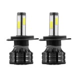 GloboStar® 82042 H4 K9 Line KIT Βασικού Φωτισμού Αυτοκινήτου & Φορτηγού 3rd Generation Can-Bus Series LED CREE CXB COB 75W/150W 10500lm/21000lm DC 9-32V Αδιάβροχο IP66 Ψυχρό Λευκό 6000K