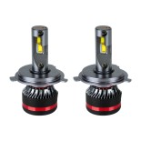 GloboStar® 82082 H4 HL Line KIT Βασικού Φωτισμού Αυτοκινήτου & Φορτηγού 3rd Generation Can-Bus Extreme Series LED CREE CXB COB 100W 24000lm DC 9-32V Αδιάβροχο IP67 Ψυχρό Λευκό 6000K