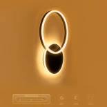 kelvo® VENOM KLV-101-0181-V2 Φωτιστικό Τοίχου / Απλίκα LED 45W 4500lm 360° AC 220-240V IP20 Ρυθμιζόμενο Λευκό CCT με Χειριστήριο από 2700K έως 6000K Dimmable - Lumileds SMD Chip - Μαύρο Ματ - Μ60 x Π40 x Υ7.5cm - 3 Χρόνια Εγγύηση