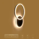 kelvo® VENOM KLV-101-0181-V2 Φωτιστικό Τοίχου / Απλίκα LED 45W 4500lm 360° AC 220-240V IP20 Ρυθμιζόμενο Λευκό CCT με Χειριστήριο από 2700K έως 6000K Dimmable - Lumileds SMD Chip - Μαύρο Ματ - Μ60 x Π40 x Υ7.5cm - 3 Χρόνια Εγγύηση