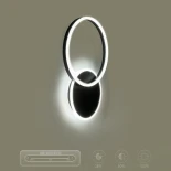 kelvo® VENOM KLV-101-0181-V2 Φωτιστικό Τοίχου / Απλίκα LED 45W 4500lm 360° AC 220-240V IP20 Ρυθμιζόμενο Λευκό CCT με Χειριστήριο από 2700K έως 6000K Dimmable - Lumileds SMD Chip - Μαύρο Ματ - Μ60 x Π40 x Υ7.5cm - 3 Χρόνια Εγγύηση