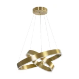 kelvo® VENOM KLV-101-0198-V2 Κρεμαστό Φωτιστικό Οροφής LED 75W 7500lm 120° AC 220-240V IP20 Ρυθμιζόμενο Λευκό CCT με Χειριστήριο από 2700K έως 6000K Dimmable - Lumileds SMD Chip - Χρυσό Πλατίνα - Μ60 x Π60 x Υ40cm - 3 Χρόνια Εγγύηση