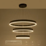 kelvo® VENOM KLV-101-0199-V2 Κρεμαστό Φωτιστικό Οροφής LED 120W 12000lm 120° AC 220-240V IP20 Ρυθμιζόμενο Λευκό CCT με Χειριστήριο από 2700K έως 6000K Dimmable - Lumileds SMD Chip - Μαύρο Ματ - Μ80 x Π80 x Υ80cm - 3 Χρόνια Εγγύηση