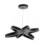 kelvo® VENOM KLV-101-0199-V2 Κρεμαστό Φωτιστικό Οροφής LED 120W 12000lm 120° AC 220-240V IP20 Ρυθμιζόμενο Λευκό CCT με Χειριστήριο από 2700K έως 6000K Dimmable - Lumileds SMD Chip - Μαύρο Ματ - Μ80 x Π80 x Υ80cm - 3 Χρόνια Εγγύηση