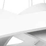 kelvo® VENOM KLV-101-0200-V2 Κρεμαστό Φωτιστικό Οροφής LED 120W 12000lm 120° AC 220-240V IP20 Ρυθμιζόμενο Λευκό CCT με Χειριστήριο από 2700K έως 6000K Dimmable - Lumileds SMD Chip - Λευκό Ματ - Μ80 x Π80 x Υ80cm - 3 Χρόνια Εγγύηση