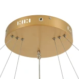 kelvo® VENOM KLV-101-0201-V2 Κρεμαστό Φωτιστικό Οροφής LED 120W 12000lm 120° AC 220-240V IP20 Ρυθμιζόμενο Λευκό CCT με Χειριστήριο από 2700K έως 6000K Dimmable - Lumileds SMD Chip - Χρυσό Πλατίνα - Μ80 x Π80 x Υ80cm - 3 Χρόνια Εγγύηση