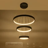 kelvo® NEMESIS KLV-101-0217-V2 Κρεμαστό Φωτιστικό Οροφής LED 100W 10000lm 180° AC 220-240V IP20 Ρυθμιζόμενο Λευκό CCT με Χειριστήριο από 2700K έως 6000K Dimmable - Lumileds SMD Chip - Μαύρο Ματ - Μ60 x Π60 x Υ60cm - 3 Χρόνια Εγγύηση