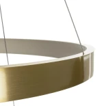 kelvo® NEMESIS KLV-101-0219-V2 Κρεμαστό Φωτιστικό Οροφής LED 100W 10000lm 180° AC 220-240V IP20 Ρυθμιζόμενο Λευκό CCT με Χειριστήριο από 2700K έως 6000K Dimmable - Lumileds SMD Chip - Χρυσό Πλατίνα - Μ60 x Π60 x Υ60cm - 3 Χρόνια Εγγύηση