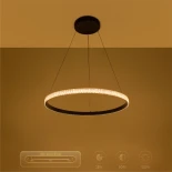 kelvo® DIAMOND KLV-101-0229 Κρεμαστό Φωτιστικό Οροφής LED 45W 4500lm 180° AC 220-240V IP20 Ρυθμιζόμενο Λευκό CCT με Χειριστήριο από 2700K έως 6000K Dimmable - Lumileds SMD Chip - Μαύρο Ματ - Μ60 x Π60 x Υ3cm - 3 Χρόνια Εγγύηση