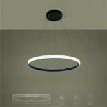 kelvo® DIAMOND KLV-101-0229 Κρεμαστό Φωτιστικό Οροφής LED 45W 4500lm 180° AC 220-240V IP20 Ρυθμιζόμενο Λευκό CCT με Χειριστήριο από 2700K έως 6000K Dimmable - Lumileds SMD Chip - Μαύρο Ματ - Μ60 x Π60 x Υ3cm - 3 Χρόνια Εγγύηση