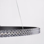 kelvo® DIAMOND KLV-101-0229 Κρεμαστό Φωτιστικό Οροφής LED 45W 4500lm 180° AC 220-240V IP20 Ρυθμιζόμενο Λευκό CCT με Χειριστήριο από 2700K έως 6000K Dimmable - Lumileds SMD Chip - Μαύρο Ματ - Μ60 x Π60 x Υ3cm - 3 Χρόνια Εγγύηση