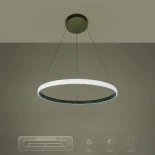 kelvo® DIAMOND KLV-101-0230 Κρεμαστό Φωτιστικό Οροφής LED 45W 4500lm 180° AC 220-240V IP20 Ρυθμιζόμενο Λευκό CCT με Χειριστήριο από 2700K έως 6000K Dimmable - Lumileds SMD Chip - Χρυσό Πλατίνα - Μ60 x Π60 x Υ3cm - 3 Χρόνια Εγγύηση