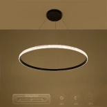 kelvo® DIAMOND KLV-101-0231 Κρεμαστό Φωτιστικό Οροφής LED 67W 6700lm 180° AC 220-240V IP20 Ρυθμιζόμενο Λευκό CCT με Χειριστήριο από 2700K έως 6000K Dimmable - Lumileds SMD Chip - Μαύρο Ματ - Μ80 x Π80 x Υ3cm - 3 Χρόνια Εγγύηση