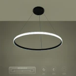 kelvo® DIAMOND KLV-101-0231 Κρεμαστό Φωτιστικό Οροφής LED 67W 6700lm 180° AC 220-240V IP20 Ρυθμιζόμενο Λευκό CCT με Χειριστήριο από 2700K έως 6000K Dimmable - Lumileds SMD Chip - Μαύρο Ματ - Μ80 x Π80 x Υ3cm - 3 Χρόνια Εγγύηση