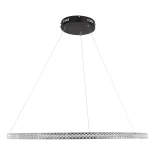 kelvo® DIAMOND KLV-101-0231 Κρεμαστό Φωτιστικό Οροφής LED 67W 6700lm 180° AC 220-240V IP20 Ρυθμιζόμενο Λευκό CCT με Χειριστήριο από 2700K έως 6000K Dimmable - Lumileds SMD Chip - Μαύρο Ματ - Μ80 x Π80 x Υ3cm - 3 Χρόνια Εγγύηση