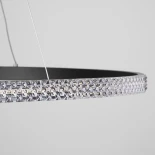 kelvo® DIAMOND KLV-101-0231 Κρεμαστό Φωτιστικό Οροφής LED 67W 6700lm 180° AC 220-240V IP20 Ρυθμιζόμενο Λευκό CCT με Χειριστήριο από 2700K έως 6000K Dimmable - Lumileds SMD Chip - Μαύρο Ματ - Μ80 x Π80 x Υ3cm - 3 Χρόνια Εγγύηση
