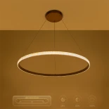 kelvo® DIAMOND KLV-101-0232 Κρεμαστό Φωτιστικό Οροφής LED 67W 6700lm 180° AC 220-240V IP20 Ρυθμιζόμενο Λευκό CCT με Χειριστήριο από 2700K έως 6000K Dimmable - Lumileds SMD Chip - Χρυσό Πλατίνα - Μ80 x Π80 x Υ3cm - 3 Χρόνια Εγγύηση