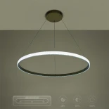 kelvo® DIAMOND KLV-101-0232 Κρεμαστό Φωτιστικό Οροφής LED 67W 6700lm 180° AC 220-240V IP20 Ρυθμιζόμενο Λευκό CCT με Χειριστήριο από 2700K έως 6000K Dimmable - Lumileds SMD Chip - Χρυσό Πλατίνα - Μ80 x Π80 x Υ3cm - 3 Χρόνια Εγγύηση