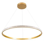 kelvo® DIAMOND KLV-101-0232 Κρεμαστό Φωτιστικό Οροφής LED 67W 6700lm 180° AC 220-240V IP20 Ρυθμιζόμενο Λευκό CCT με Χειριστήριο από 2700K έως 6000K Dimmable - Lumileds SMD Chip - Χρυσό Πλατίνα - Μ80 x Π80 x Υ3cm - 3 Χρόνια Εγγύηση