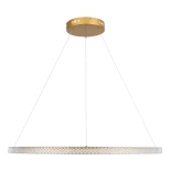 kelvo® DIAMOND KLV-101-0232 Κρεμαστό Φωτιστικό Οροφής LED 67W 6700lm 180° AC 220-240V IP20 Ρυθμιζόμενο Λευκό CCT με Χειριστήριο από 2700K έως 6000K Dimmable - Lumileds SMD Chip - Χρυσό Πλατίνα - Μ80 x Π80 x Υ3cm - 3 Χρόνια Εγγύηση