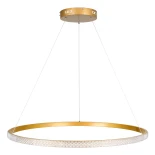 kelvo® DIAMOND KLV-101-0232 Κρεμαστό Φωτιστικό Οροφής LED 67W 6700lm 180° AC 220-240V IP20 Ρυθμιζόμενο Λευκό CCT με Χειριστήριο από 2700K έως 6000K Dimmable - Lumileds SMD Chip - Χρυσό Πλατίνα - Μ80 x Π80 x Υ3cm - 3 Χρόνια Εγγύηση