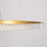 kelvo® DIAMOND KLV-101-0232 Κρεμαστό Φωτιστικό Οροφής LED 67W 6700lm 180° AC 220-240V IP20 Ρυθμιζόμενο Λευκό CCT με Χειριστήριο από 2700K έως 6000K Dimmable - Lumileds SMD Chip - Χρυσό Πλατίνα - Μ80 x Π80 x Υ3cm - 3 Χρόνια Εγγύηση