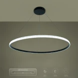 kelvo® DIAMOND KLV-101-0233 Κρεμαστό Φωτιστικό Οροφής LED 75W 7500lm 180° AC 220-240V IP20 Ρυθμιζόμενο Λευκό CCT με Χειριστήριο από 2700K έως 6000K Dimmable - Lumileds SMD Chip - Μαύρο Ματ - Μ100 x Π100 x Υ3cm - 3 Χρόνια Εγγύηση