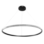 kelvo® DIAMOND KLV-101-0233 Κρεμαστό Φωτιστικό Οροφής LED 75W 7500lm 180° AC 220-240V IP20 Ρυθμιζόμενο Λευκό CCT με Χειριστήριο από 2700K έως 6000K Dimmable - Lumileds SMD Chip - Μαύρο Ματ - Μ100 x Π100 x Υ3cm - 3 Χρόνια Εγγύηση