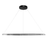 kelvo® DIAMOND KLV-101-0233 Κρεμαστό Φωτιστικό Οροφής LED 75W 7500lm 180° AC 220-240V IP20 Ρυθμιζόμενο Λευκό CCT με Χειριστήριο από 2700K έως 6000K Dimmable - Lumileds SMD Chip - Μαύρο Ματ - Μ100 x Π100 x Υ3cm - 3 Χρόνια Εγγύηση