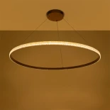 kelvo® DIAMOND KLV-101-0234 Κρεμαστό Φωτιστικό Οροφής LED 75W 7500lm 180° AC 220-240V IP20 Ρυθμιζόμενο Λευκό CCT με Χειριστήριο από 2700K έως 6000K Dimmable - Lumileds SMD Chip - Χρυσό Πλατίνα - Μ100 x Π100 x Υ3cm - 3 Χρόνια Εγγύηση