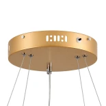 kelvo® DIAMOND KLV-101-0236 Κρεμαστό Φωτιστικό Οροφής LED 75W 7500lm 360° AC 220-240V IP20 Ρυθμιζόμενο Λευκό CCT με Χειριστήριο από 2700K έως 6000K Dimmable - Lumileds SMD Chip - Χρυσό Πλατίνα - Μ60 x Π60 x Υ40cm - 3 Χρόνια Εγγύηση