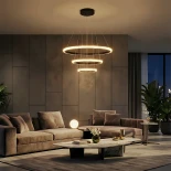 kelvo® DIAMOND KLV-101-0237 Κρεμαστό Φωτιστικό Οροφής LED 100W 10000lm 180° AC 220-240V IP20 Ρυθμιζόμενο Λευκό CCT με Χειριστήριο από 2700K έως 6000K Dimmable - Lumileds SMD Chip - Μαύρο Ματ - Μ60 x Π60 x Υ60cm - 3 Χρόνια Εγγύηση