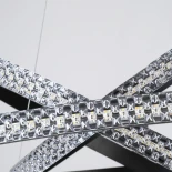 kelvo® DIAMOND KLV-101-0237 Κρεμαστό Φωτιστικό Οροφής LED 100W 10000lm 180° AC 220-240V IP20 Ρυθμιζόμενο Λευκό CCT με Χειριστήριο από 2700K έως 6000K Dimmable - Lumileds SMD Chip - Μαύρο Ματ - Μ60 x Π60 x Υ60cm - 3 Χρόνια Εγγύηση