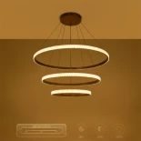 kelvo® DIAMOND KLV-101-0240 Κρεμαστό Φωτιστικό Οροφής LED 120W 12000lm 180° AC 220-240V IP20 Ρυθμιζόμενο Λευκό CCT με Χειριστήριο από 2700K έως 6000K Dimmable - Lumileds SMD Chip - Χρυσό Πλατίνα - Μ80 x Π80 x Υ80cm - 3 Χρόνια Εγγύηση