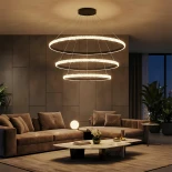 kelvo® DIAMOND KLV-101-0241 Κρεμαστό Φωτιστικό Οροφής LED 150W 15000lm 180° AC 220-240V IP20 Ρυθμιζόμενο Λευκό CCT με Χειριστήριο από 2700K έως 6000K Dimmable - Lumileds SMD Chip - Μαύρο Ματ - Μ100 x Π100 x Υ100cm - 3 Χρόνια Εγγύηση