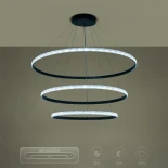 kelvo® DIAMOND KLV-101-0241 Κρεμαστό Φωτιστικό Οροφής LED 150W 15000lm 180° AC 220-240V IP20 Ρυθμιζόμενο Λευκό CCT με Χειριστήριο από 2700K έως 6000K Dimmable - Lumileds SMD Chip - Μαύρο Ματ - Μ100 x Π100 x Υ100cm - 3 Χρόνια Εγγύηση