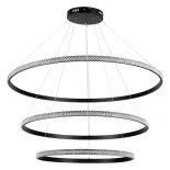 kelvo® DIAMOND KLV-101-0241 Κρεμαστό Φωτιστικό Οροφής LED 150W 15000lm 180° AC 220-240V IP20 Ρυθμιζόμενο Λευκό CCT με Χειριστήριο από 2700K έως 6000K Dimmable - Lumileds SMD Chip - Μαύρο Ματ - Μ100 x Π100 x Υ100cm - 3 Χρόνια Εγγύηση