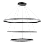 kelvo® DIAMOND KLV-101-0241 Κρεμαστό Φωτιστικό Οροφής LED 150W 15000lm 180° AC 220-240V IP20 Ρυθμιζόμενο Λευκό CCT με Χειριστήριο από 2700K έως 6000K Dimmable - Lumileds SMD Chip - Μαύρο Ματ - Μ100 x Π100 x Υ100cm - 3 Χρόνια Εγγύηση