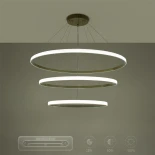 kelvo® DIAMOND KLV-101-0242 Κρεμαστό Φωτιστικό Οροφής LED 150W 15000lm 180° AC 220-240V IP20 Ρυθμιζόμενο Λευκό CCT με Χειριστήριο από 2700K έως 6000K Dimmable - Lumileds SMD Chip - Χρυσό Πλατίνα - Μ100 x Π100 x Υ100cm - 3 Χρόνια Εγγύηση