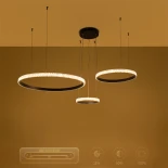 kelvo® DIAMOND KLV-101-0243 Κρεμαστό Φωτιστικό Οροφής LED 100W 10000lm 180° AC 220-240V IP20 Ρυθμιζόμενο Λευκό CCT με Χειριστήριο από 2700K έως 6000K Dimmable - Lumileds SMD Chip - Μαύρο Ματ - Μ110 x Π110 x Υ60cm - 3 Χρόνια Εγγύηση