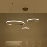 kelvo® DIAMOND KLV-101-0244 Κρεμαστό Φωτιστικό Οροφής LED 100W 10000lm 180° AC 220-240V IP20 Ρυθμιζόμενο Λευκό CCT με Χειριστήριο από 2700K έως 6000K Dimmable - Lumileds SMD Chip - Χρυσό Πλατίνα - Μ110 x Π110 x Υ60cm - 3 Χρόνια Εγγύηση