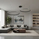 kelvo® DIAMOND KLV-101-0245 Κρεμαστό Φωτιστικό Οροφής LED 150W 15000lm 180° AC 220-240V IP20 Ρυθμιζόμενο Λευκό CCT με Χειριστήριο από 2700K έως 6000K Dimmable - Lumileds SMD Chip - Μαύρο Ματ - Μ170 x Π170 x Υ60cm - 3 Χρόνια Εγγύηση