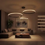 kelvo® DIAMOND KLV-101-0245 Κρεμαστό Φωτιστικό Οροφής LED 150W 15000lm 180° AC 220-240V IP20 Ρυθμιζόμενο Λευκό CCT με Χειριστήριο από 2700K έως 6000K Dimmable - Lumileds SMD Chip - Μαύρο Ματ - Μ170 x Π170 x Υ60cm - 3 Χρόνια Εγγύηση