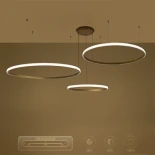 kelvo® DIAMOND KLV-101-0246 Κρεμαστό Φωτιστικό Οροφής LED 150W 15000lm 180° AC 220-240V IP20 Ρυθμιζόμενο Λευκό CCT με Χειριστήριο από 2700K έως 6000K Dimmable - Lumileds SMD Chip - Χρυσό Πλατίνα - Μ170 x Π170 x Υ60cm - 3 Χρόνια Εγγύηση