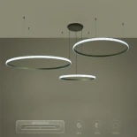 kelvo® DIAMOND KLV-101-0246 Κρεμαστό Φωτιστικό Οροφής LED 150W 15000lm 180° AC 220-240V IP20 Ρυθμιζόμενο Λευκό CCT με Χειριστήριο από 2700K έως 6000K Dimmable - Lumileds SMD Chip - Χρυσό Πλατίνα - Μ170 x Π170 x Υ60cm - 3 Χρόνια Εγγύηση