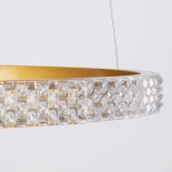 kelvo® DIAMOND KLV-101-0246 Κρεμαστό Φωτιστικό Οροφής LED 150W 15000lm 180° AC 220-240V IP20 Ρυθμιζόμενο Λευκό CCT με Χειριστήριο από 2700K έως 6000K Dimmable - Lumileds SMD Chip - Χρυσό Πλατίνα - Μ170 x Π170 x Υ60cm - 3 Χρόνια Εγγύηση