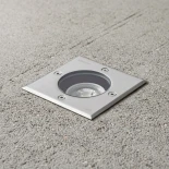 kelvo® KERIA KLV-101-0276 Χωνευτό Φωτιστικό Σποτ Δαπέδου για Λάμπα MR16 με Ντουί GU10 AC 220-240V Αδιάβροχο IP68 IK09 - Ανοξείδωτο Ατσάλι SS316 - Μ11 x Π11 x Υ11.5cm / Q10.4cm