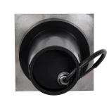 kelvo® KERIA KLV-101-0276 Χωνευτό Φωτιστικό Σποτ Δαπέδου για Λάμπα MR16 με Ντουί GU10 AC 220-240V Αδιάβροχο IP68 IK09 - Ανοξείδωτο Ατσάλι SS316 - Μ11 x Π11 x Υ11.5cm / Q10.4cm